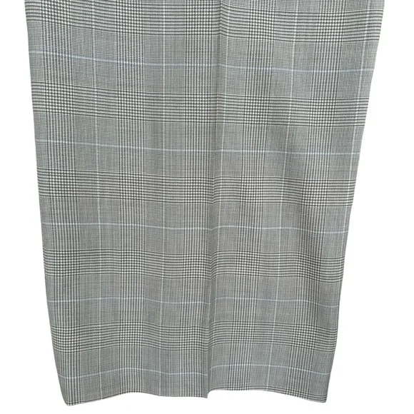 Escada Womens Wool Pants Sz 14 Pleated Tapered Leg Plaid Print Preppy Academia